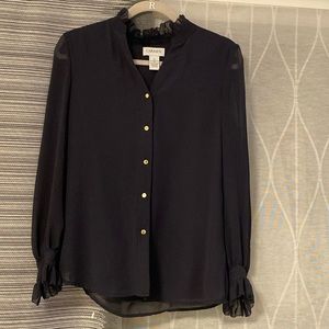 Navy work blouse